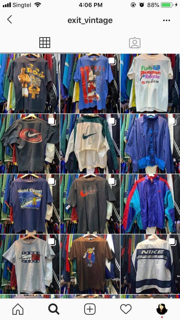 Screencap of exit_vintage's instagram - stall to look out for at Carouselland 2019