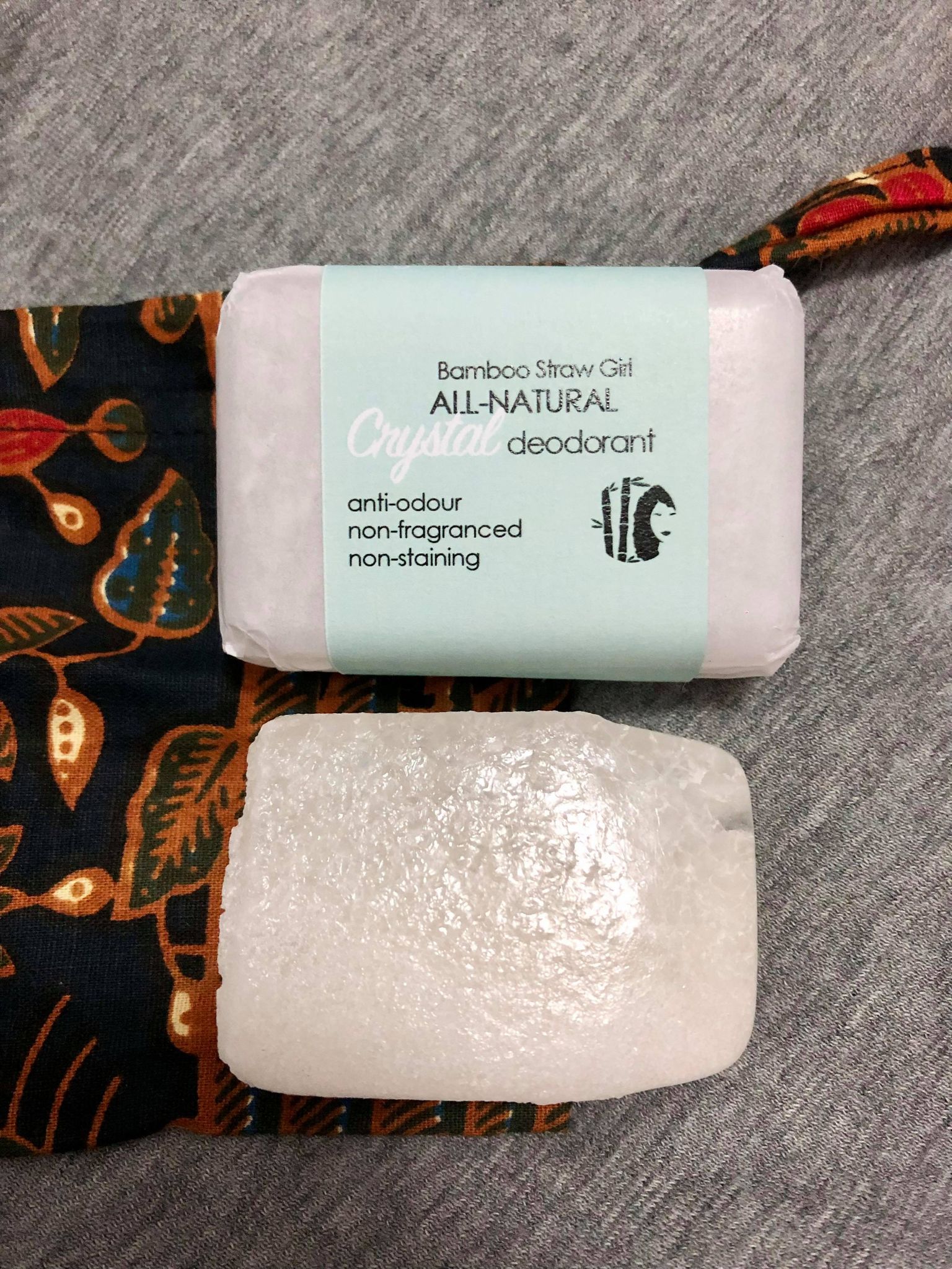 Bamboo Straw Girl’s Crystal Deodorant Stone
